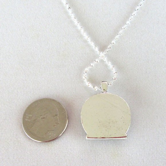 Fairy door pendant locket in silver metal - 16" silver chain-secret message! NEW - Picture 7 of 8